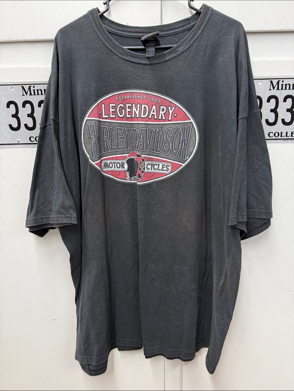 Harley-Davidson Black Short Sleeve 'Legendary' Graphic Tee with Red Accents